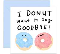 Old English Co. Cute Leaving Card for Men or Women - Funny Donut Goodbye Card for Colleague, Coworker, Team, Boss - Farewell Card for Work Bestie, Him, Her | Blank Inside Envelope