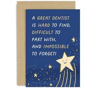 Old English Co. Cute Thank You Card for Dentist - Great Dentist Star Card - Thank You Card for Orthodontist, Dental Surgery, Accident - Special Thank You Card | Blank Inside with Envelope