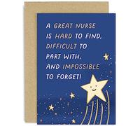 Old English Co. Cute Thank You Card for Men and Women - Great Nurse Star Card - Card for Nurse Retirement, Leaving, Farewell Card for Her or Him - Thank You Card | Blank Inside with Envelope