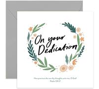 Old English Co. Dedication Card for Boy or Girl - Christian Dedication Card for Grandson Grandaughter - Church Dedication Day Card For Niece or Nephew - Baby Dedication | Blank Inside with Envelope