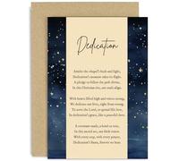 Old English Co. Dedication Card for Boy or Girl - Unique Dedication Poem Greeting Card for Him or Her - Child or Adult Religious Faith Card - Grandson, Granddaughter Gifts | Blank Inside Envelope