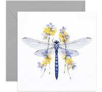 Old English Co. Dragonfly Card for Birthday - Painted Botanical Wildlife Card - Birthday Dragonfly Greeting Card for Daughter, Sister, Mum, Nan - Birthday Card for Her | Blank Inside with Envelope
