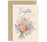 Old English Co. Flower Greeting Card for Daughters Birthday - Special Female Birthday Card for Her - Daughter Birthday Cards Female Adult - Floral Happy Birthday Cards for Women | Blank Inside