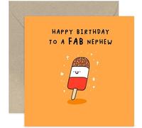Old English Co. Fun Birthday Card for Nephew - Fab Nephew Birthday Greeting Card - Cute Birthday Gift for Him - Colourful Birthday Card for Men - Family and Friends | Blank Inside