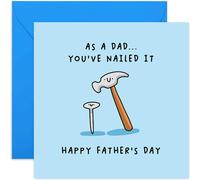 Old English Co. Fun Father's Day Card for Him - You've Nailed It Card for Dad - Hilarious Dad Joke - For DIY Expert - Cute Father's Day Card for Men | Blank Inside