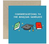 Old English Co. Fun Graduation Card for Him or Her - Congratulations Greeting Card for Men and Women - Exam Results, University Degree, School Results - For Son Daughter | Blank Inside