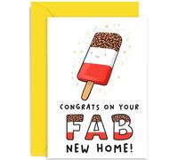 Old English Co. Fun Housewarming Card for Couple - 'FAB' New Home Gift for Him or Her - Hilarious Moving In Card for Them - New House, Apartment, Flat | Blank Inside
