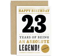 Old English Co. Funny 23rd Birthday Card for Men Women - 23 Years Absolute Legend Greeting Card for Him Her | Humour Age Twenty-Third Birthday Gift for Brother, Son, Sister - With Envelope