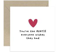 Old English Co. Funny Birthday Card for Auntie - Heartfelt Sentimental Thank You Card for Family - Birthday Card for Her - Special for Aunt - Well Done Proud Card | Blank Inside