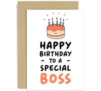 Old English Co. Funny Birthday Card for Boss - 'Special Boss' Birthday Card for Him or Her - Birthday Gifts for Boss from Team | Blank Inside