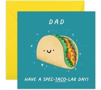 Old English Co. Funny Birthday Card for Dad - 'Spec-Taco-lar' Birthday Card for Him - Hilarious Card for Dad - 40th, 50th, 60th, 70th - Well Done Card | Blank Inside Envelope