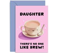 Old English Co. Funny Birthday Card for Daughter - Hilarious Tea Themed Birthday Card for Her - 'No One Like Brew' Tea Pun Joke Humour Card | Blank Inside