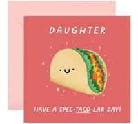 Old English Co. Funny Birthday Card for Daughter - 'Spec-Taco-lar' Birthday Card for Her - Hilarious Female Birthday Card for Daughter - 21st, 30th, 40th, 50th | Blank Inside Envelope