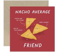 Old English Co. Funny Birthday Card for Friend - 'Nacho Average' Birthday Card for Her Him - Hilarious Thank You Card for Best Friend - 21st, 30th, 40th, 50th, 60th | Blank Inside Envelope