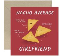 Old English Co. Funny Birthday Card for Girlfriend - 'Nacho Average' Birthday Card for Her - Hilarious Well Done Card for Girlfriend - Anniversary Card | Blank Inside Envelope