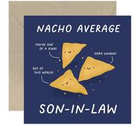 Old English Co. Funny Birthday Card for Son in Law - 'Nacho Average' Birthday Card for Him - Hilarious Birthday Day Card - 21st, 30th, 40th, 50th - Birhtday Cards for Men | Blank Inside Envelope