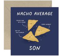 Old English Co. Funny Birthday Card for Son - 'Nacho Average' Birthday Card for Him - Hilarious Birthday Day Card for Son - 21st, 30th, 40th | Blank Inside Envelope
