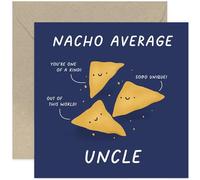 Old English Co. Funny Birthday Card for Uncle - 'Nacho Average' Birthday Card for Him - Hilarious Birthday Day Card for Uncle - 21st, 30th, 40th, 50th - Birhtday Cards for Men | Blank Inside Envelope