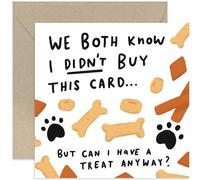 Old English Co. Funny Birthday Card from The Dog - Hilarious Birthday Card for Dog Owner - Fur Baby Gift to Dog Mum, Dad, Wife, Husband, Boyfriend, Girlfriend - Humorous Card for Dog Parents