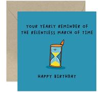 Old English Co. Funny Birthday Cards for Men Women - 'Relentless March of Time' Rude Birthday Cards for Dad Brother Son Mum Sister Daughter - Cheeky Joke Humour 30th 40th 50th 60th | Blank Inside