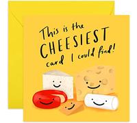 Old English Co. Funny Cheese Pun Birthday Card - Cheesy Witty Humour for Friends and Family, Anniversary or Valentine's Day | Blank Inside with Envelope