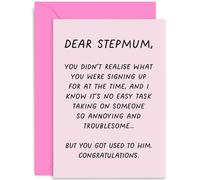 Old English Co. Funny Stepmum Birthday Card - Humorous Mother's Day Card - Blank Inside with Envelope