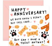 Old English Co. Funny Wedding Anniversary Card from The Dog - Hilarious Anniversary Card for Dog Owner - Fur Baby Gift to Dog Mum, Dad, Wife, Husband, Boyfriend, Girlfriend