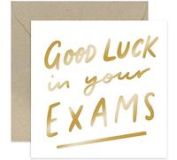 Old English Co. Good Luck In Your Exams Card for Him Her - Good Luck Cards for GCSEs or A-Levels for Grandson, Granddaughter, Godson, Goddaughter, Son or Daughter | Blank Inside with Envelope