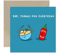 Old English Co. Hilarious Father's Day Card for Dad - 'Thanks Pho Everything' Birthday Gift for Dad - Birthday Card for Dads - Humorous Birthday Gift for Him - Mens Birthday Card | Blank Inside