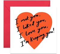 Old English Co. I'm Keeping You Valentine's Day Card - Funny Joke Anniversary Card | Humour Love Card for Husband, Wife, Boyfriend, Girlfriend | Blank Inside & Envelope Included