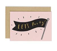 Old English Co. Let's Party Birthday Card - A6 Greeting Card | Brother, Sister, Boyfriend, Girlfriend | Blank Inside with Envelope