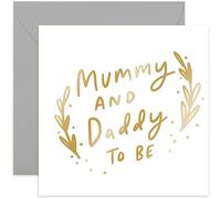 Old English Co. Mummy and Daddy To Be Card for Expecting Parents - Congratulations Pregnancy Announcement Card for Couple - Baby Shower Card for Him and Her | Blank Inside with Envelope