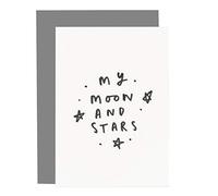 Old English Co. My Moon and Stars Card - A6 Greeting Card | New Baby, Anniversary, Friendship | Blank Inside with Envelope