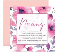 Old English Co. Nanny Birthday Card - Heartfelt Poem For Nanny - Special Birthday Card for Her - Female Family Member Birthday Cards - 60th 70th 80th 90th | Blank Inside