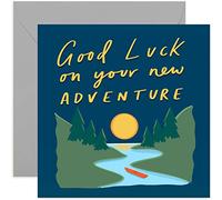 Old English Co. New Adventure Good Luck Card - Leaving Wishes for Exam, A-Level, GCSE, Graduation, Results Day, University, New Job, Travelling, Gap Year, Going to Uni | Blank Inside Envelope Included