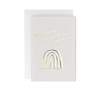 Old English Co. No Rain No Rainbows Greeting Card - Encouragement Friendship Card for Him or Her | Thinking of You or Just Because Card | Blank inside with envelope