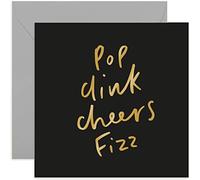 Old English Co. Pop, Clink, Cheers | Well Done for Exam, A-Level, GCSE, Graduation, Results Day, University, New Job, Travelling Going to Uni, New Baby, Pregnancy, Engagement| Blank with Envelope