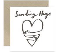Old English Co. Sending Hugs - Friendship Thinking of You Card for Friend - Miss You Card for Him or Her - Here For You, Support, Sympathy Card for Them | Blank Inside Envelope