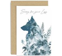 Old English Co. Sorry for Your Loss Sympathy Dog Animal card - German Sheperd Dog Friend Pet Condolences Card - So Sorry Greeting Card - Thinking of You Gifts - Sorry Dog Bereavement Cards