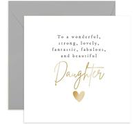 Old English Co. Special Birthday Card for Daughter - Well Done Card for Daughter - Daughter Congratulations Card for Her - Thinking of You, Support, Graduation | Blank Inside Envelope