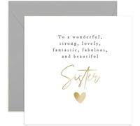 Old English Co. Special Birthday Card for Sister - Well Done Card for Sister - Sister Congratulations Card for Her - Thinking of You, Support, Graduation | Blank Inside Envelope