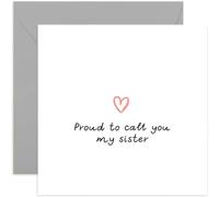 Old English Co. Special Card for Sister - Thinking of You Card for Sister - Proud of You Card for Sister - Cute Birthday Card for Sister - Sister Birthday Card Adult for Her | Blank Inside