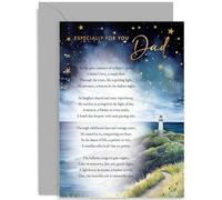 Old English Co. Special Dad Birthday Cards - Sentimental Heartfelt Father's Day Card from Daughter and Son - Gold Foil Stars - 50th, 60th, 70th, 80th Birthday Card for Dad | Blank Inside
