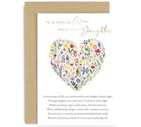 Old English Co. Special Mom Birthday Cards from Daughter - Heartfelt Sentimental Poem for Mom - Mother's Day Card from Adult Daughter - Gifts for Women - 50th, 60th, 70th, 80th Birthday Card
