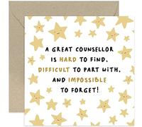 Old English Co. Thank You Card for Counsellor - Appreciation Card for Counsellor - Therapy Mental Support, Retirement, Leaving for Her or Him - Thank You Card | Blank Inside with Envelope