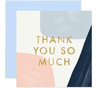 Old English Co. Thank You So Much Card - Gold Foil Stylish Thank You Card For Her and Him | Just Because Card for Men and Women | Blank Inside & Envelope Included