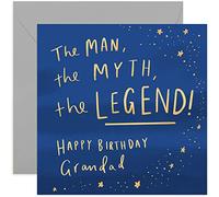 Old English Co. The Man Myth Legend Grandad Birthday Card - Fun Birthday Card for Men | Humour Joke For Him | 60th, 70th, 80th | Blank Inside & Envelope Included