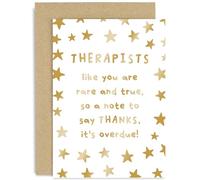 Old English Co. Therapist Thank You Card - Gift for Therapist - Leaving, Farewell, Retirement Card for Therapist - Card for Him or Her - Sentimental Keepsake Card for Men and Women | Blank Inside