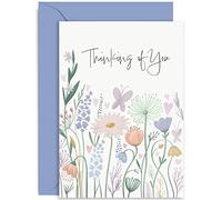 Old English Co. Thinking Of You Card For Her - Butterfly Hearts Flower Sympathy Card for Women - Cute Sorry Card for Condolence, Bereavement, Loss, Bad News | Blank Inside with Envelope