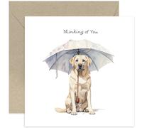 Old English Co. Thinking of You Sympathy Card - Golden Labrador Art - Condolence Card Greeting Cards - Sympathy Gift - Thinking of You Gifts - Sorry Bereavement Cards | Blank Inside Envelope